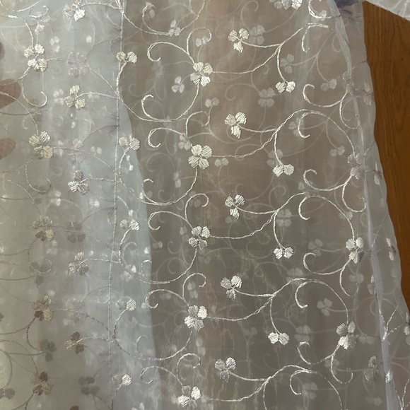 Vintage sheer polyester formal jacket , lavender - Picture 3 of 5